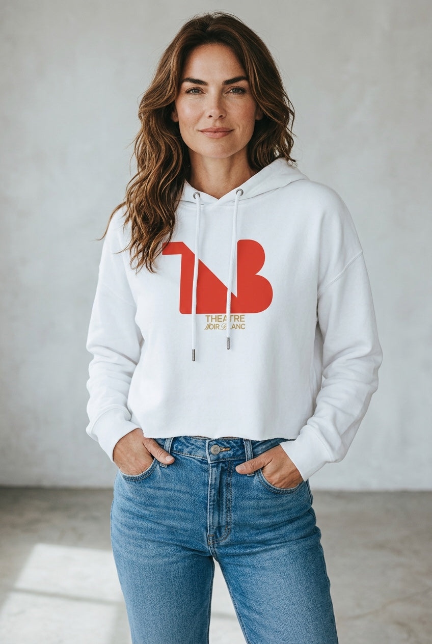 THEATRE NOIR BLANC Women's Signature Cropped Hoodie