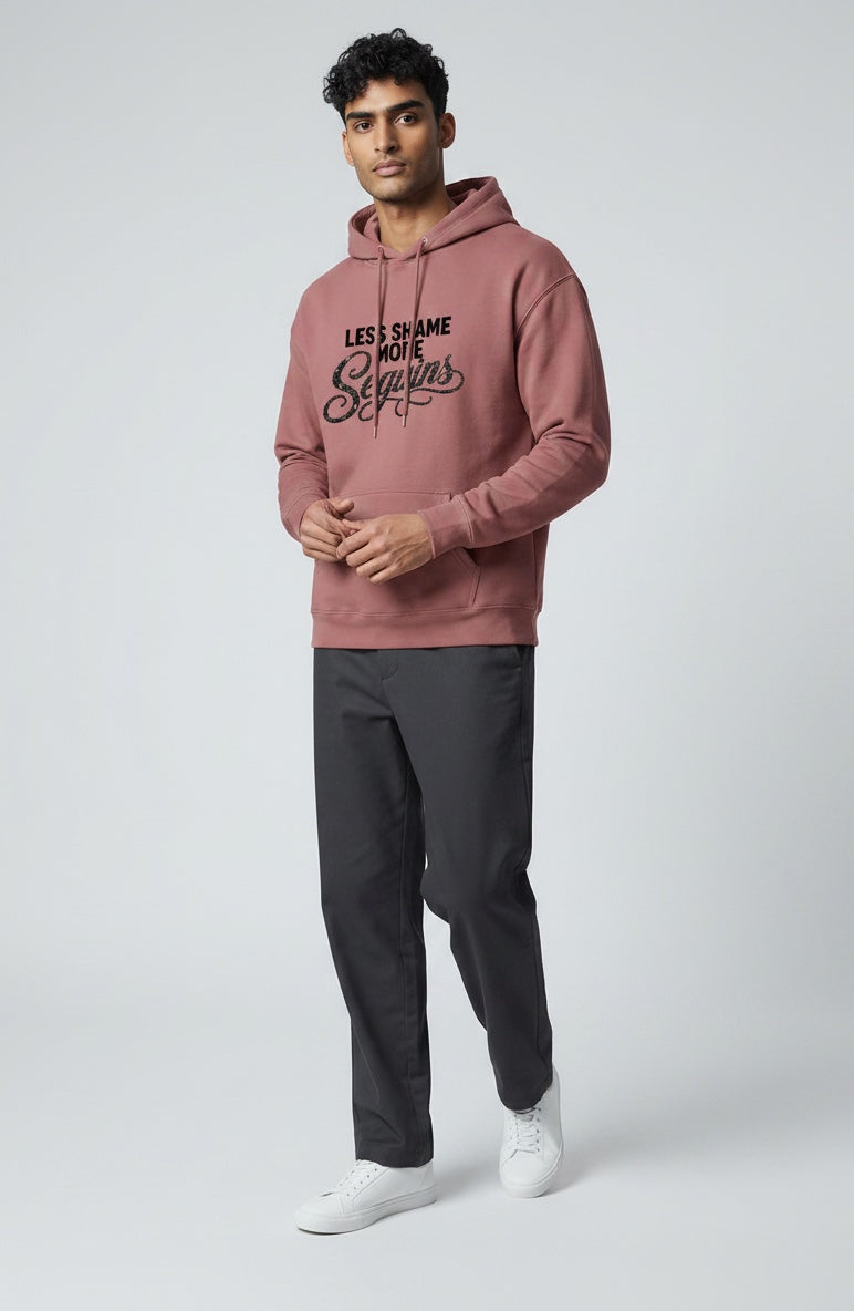 Heavyweight Fleece Hoodie | LESS SHAME MORE SEQUINS | CONVERSATION COLLECTION