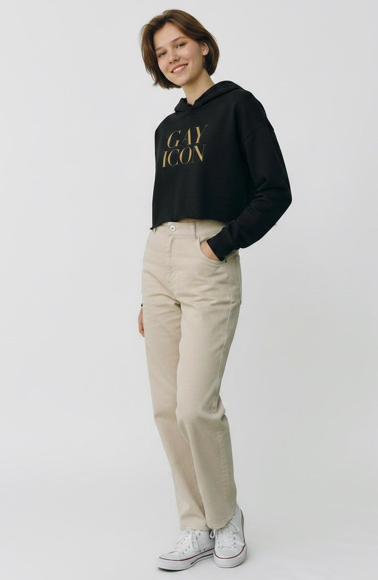 Cropped Women's Hoodie | GAY ICON | GAY ICON COLLECTION