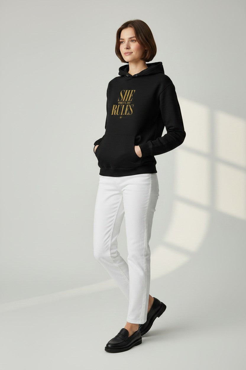 Premium Unisex Fleece Hoodie | SHE WRITES THE RULES | CONVERSATION COLLECTION