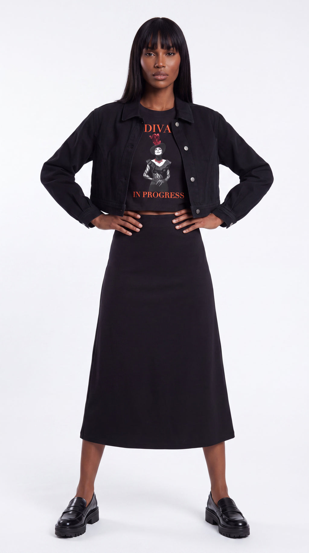 Women’s Crop Denim Jacket | LES ÉTOILES NOIRES