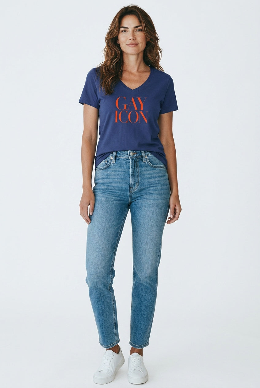 V-Neck Women's Tee Shirt | GAY ICON | GAY ICON COLLECTION
