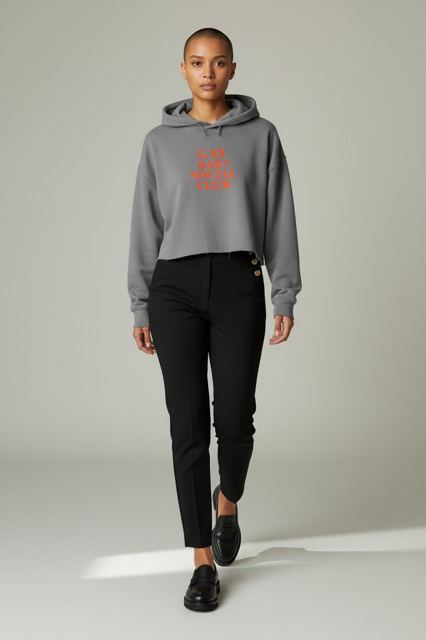 Women's Cropped Hoodie — GAY BAR SOCIAL CLUB | CONVERSATION COLLECTION