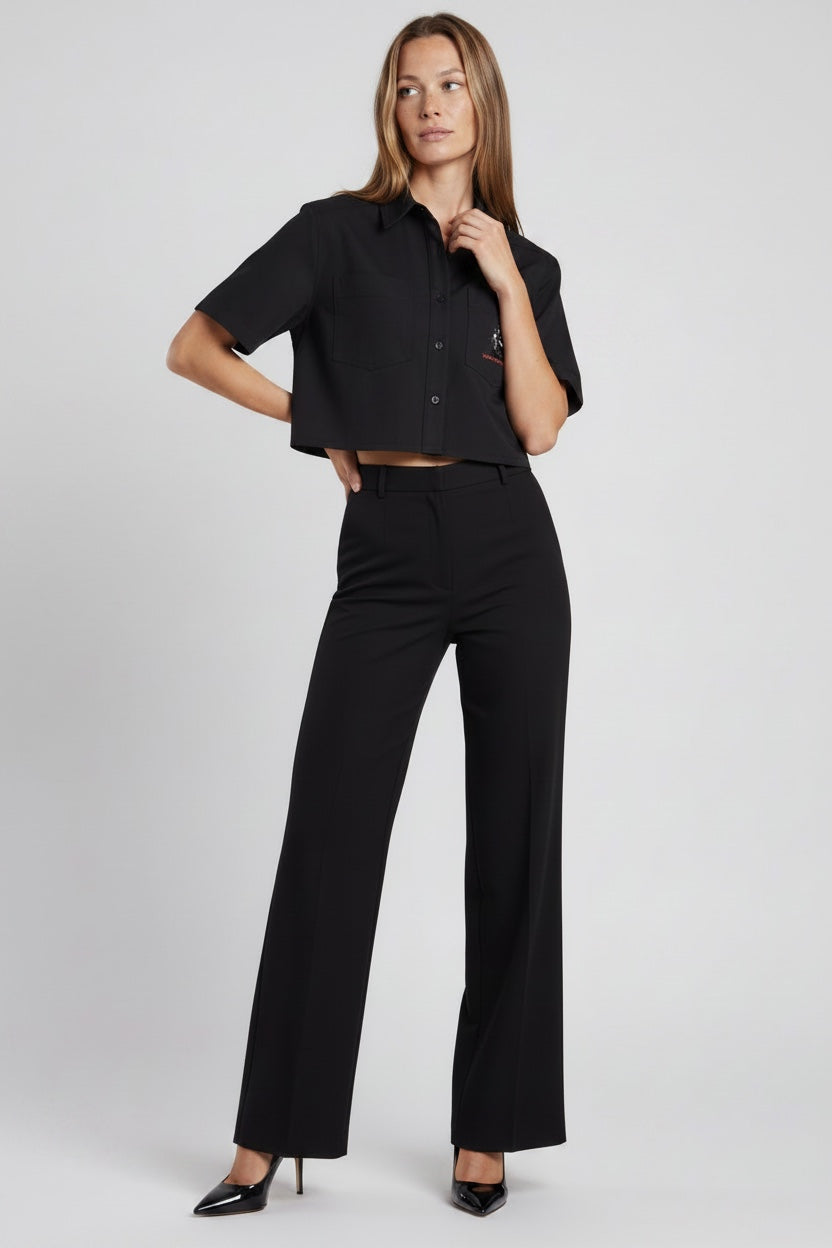Women’s Crop Short Sleeve Shirt | DIVA IN PROGRESS | LE SALON NOIR