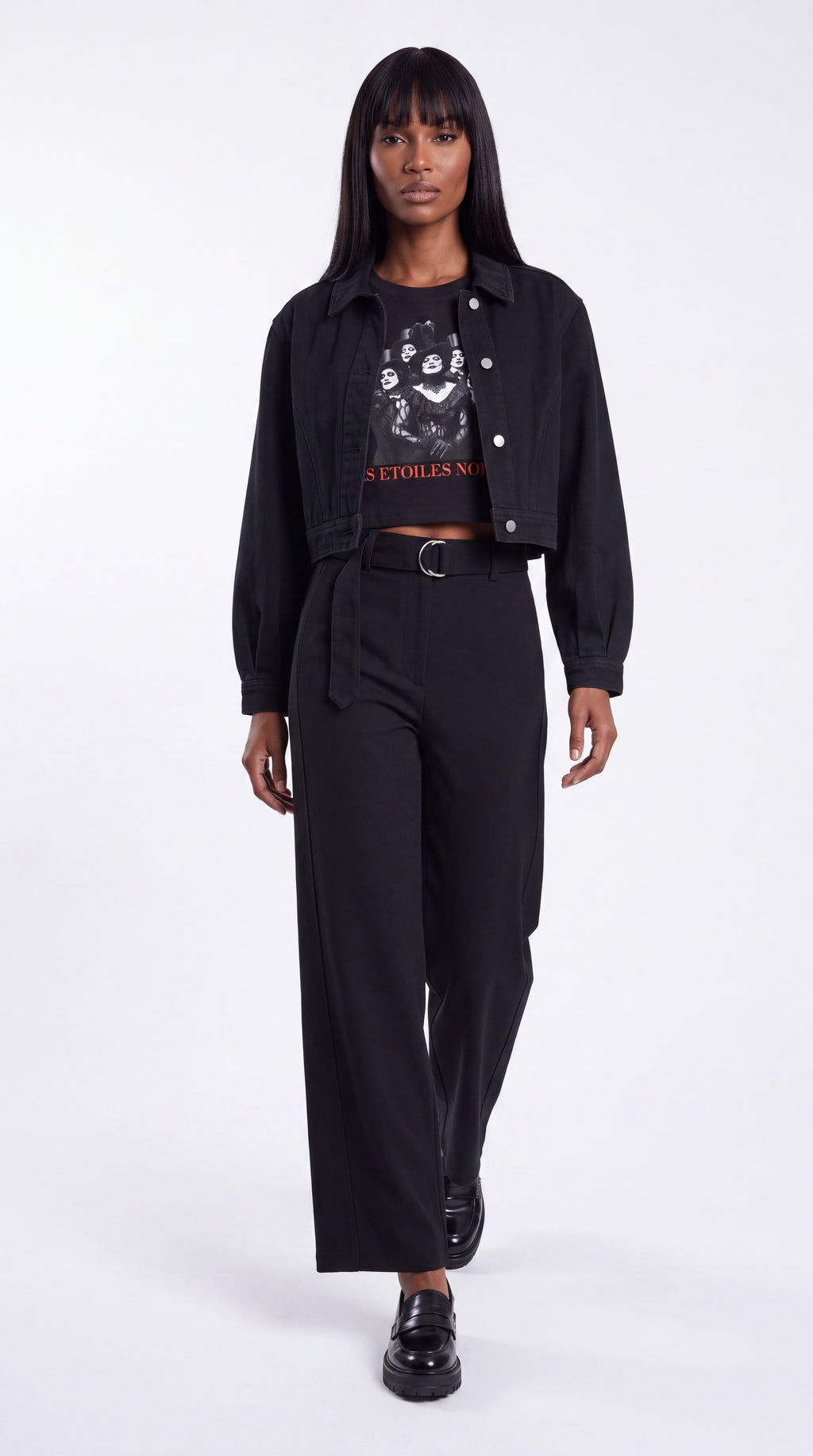Women’s Crop Denim Jacket | LES ÉTOILES NOIRES
