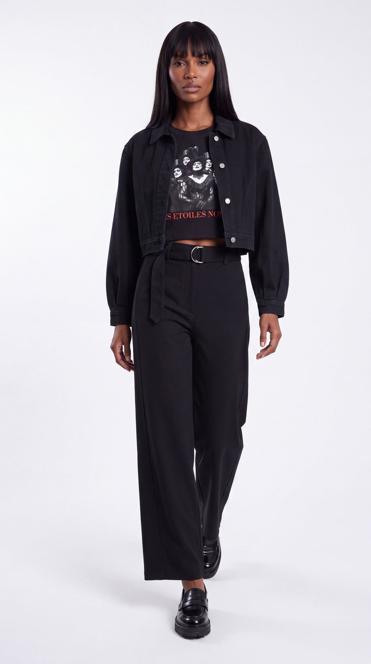 Women’s Crop Denim Jacket | LES ÉTOILES NOIRES