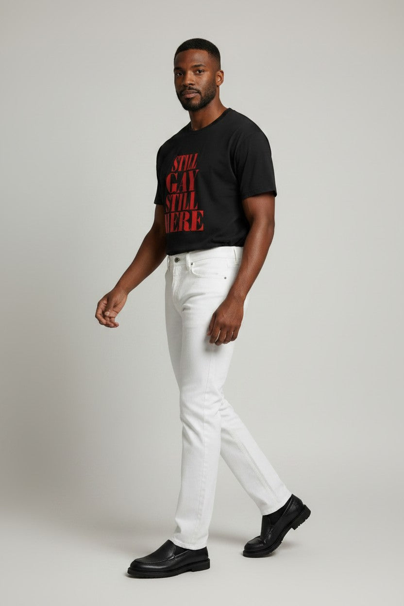 Crewneck Relaxed Fit Tee — STILL GAY STILL HERE | Gay Icon Collection
