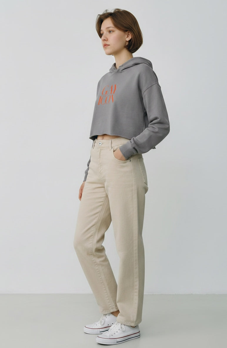 Cropped Women's Hoodie | GAY ICON | GAY ICON COLLECTION