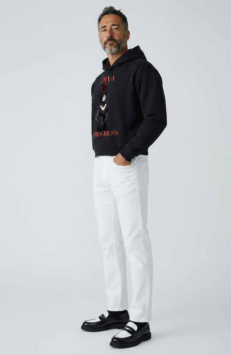 Cropped Unisex Hoodie — DIVA IN PROGRESS | Noir Aesthetic Streetwear