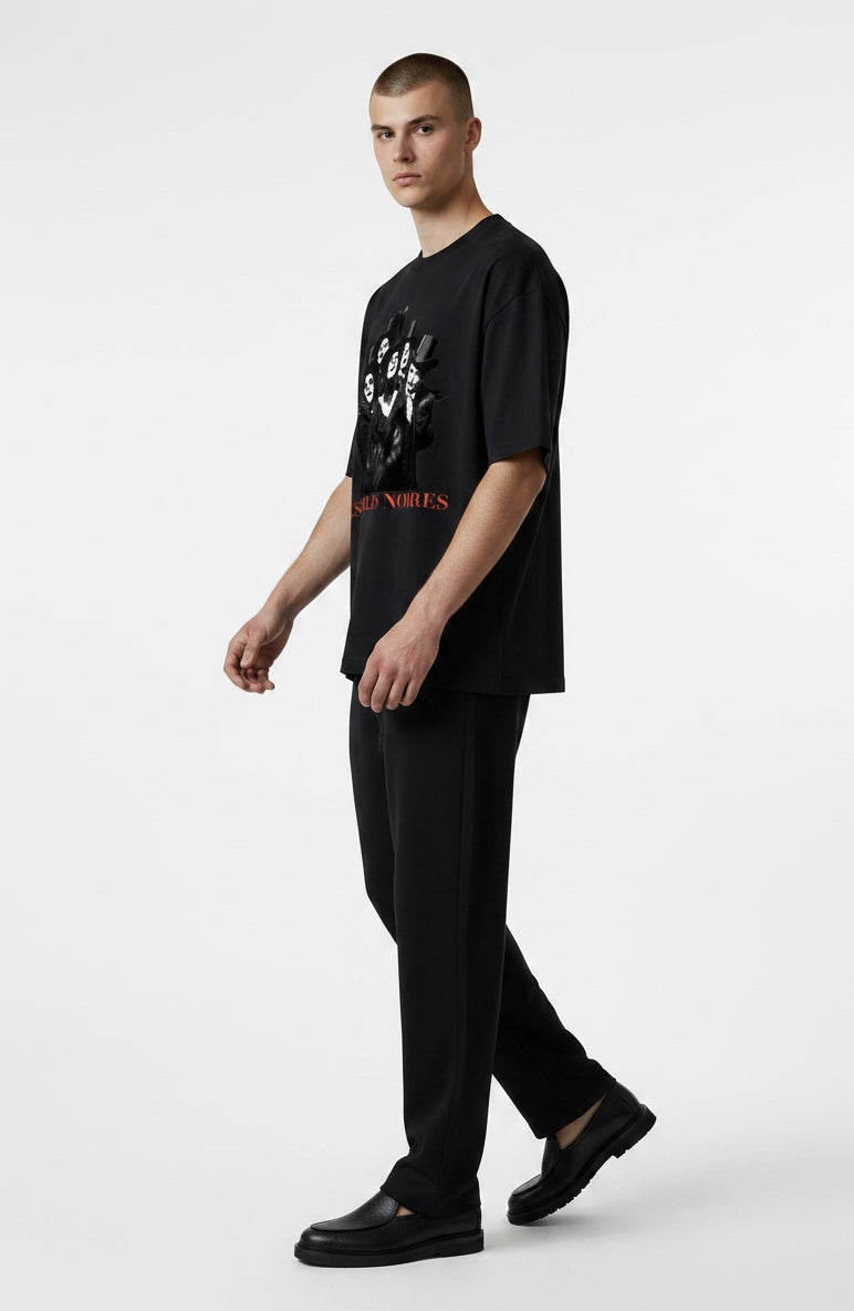 Oversized Graphic Tee — LES ÉTOILES NOIRES | Noir Streetwear