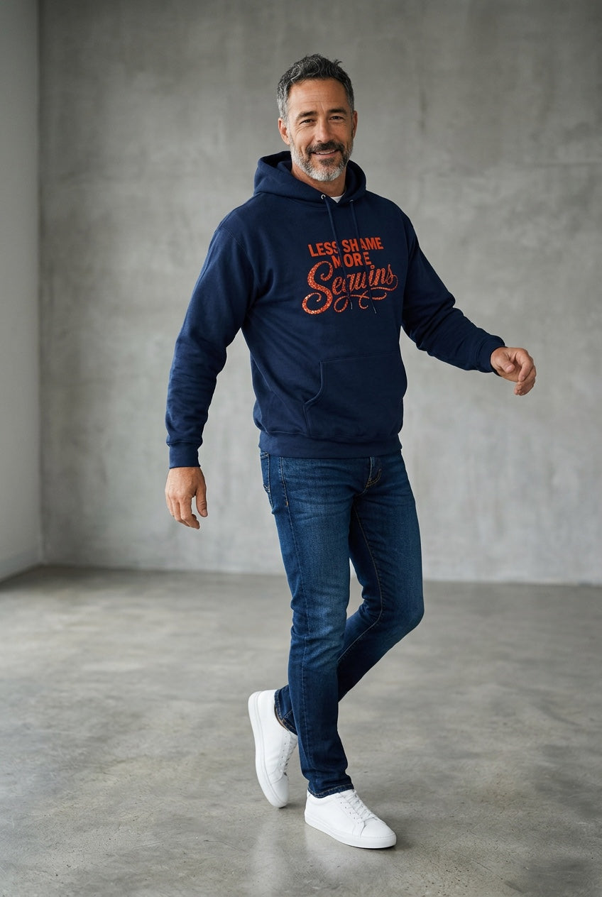Heavyweight Fleece Hoodie | LESS SHAME MORE SEQUINS | CONVERSATION COLLECTION