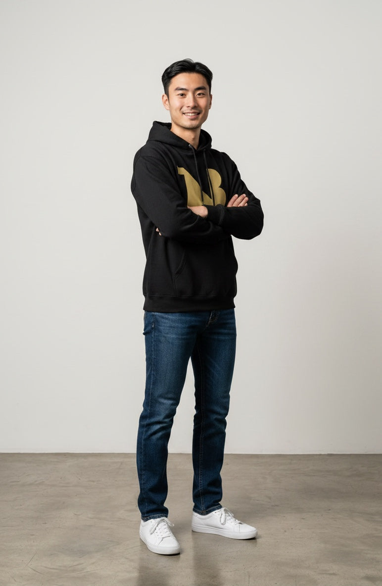 Theatre-Inspired Statement Hoodie — THEATRE NOIR BLANC | Noir Aesthetic
