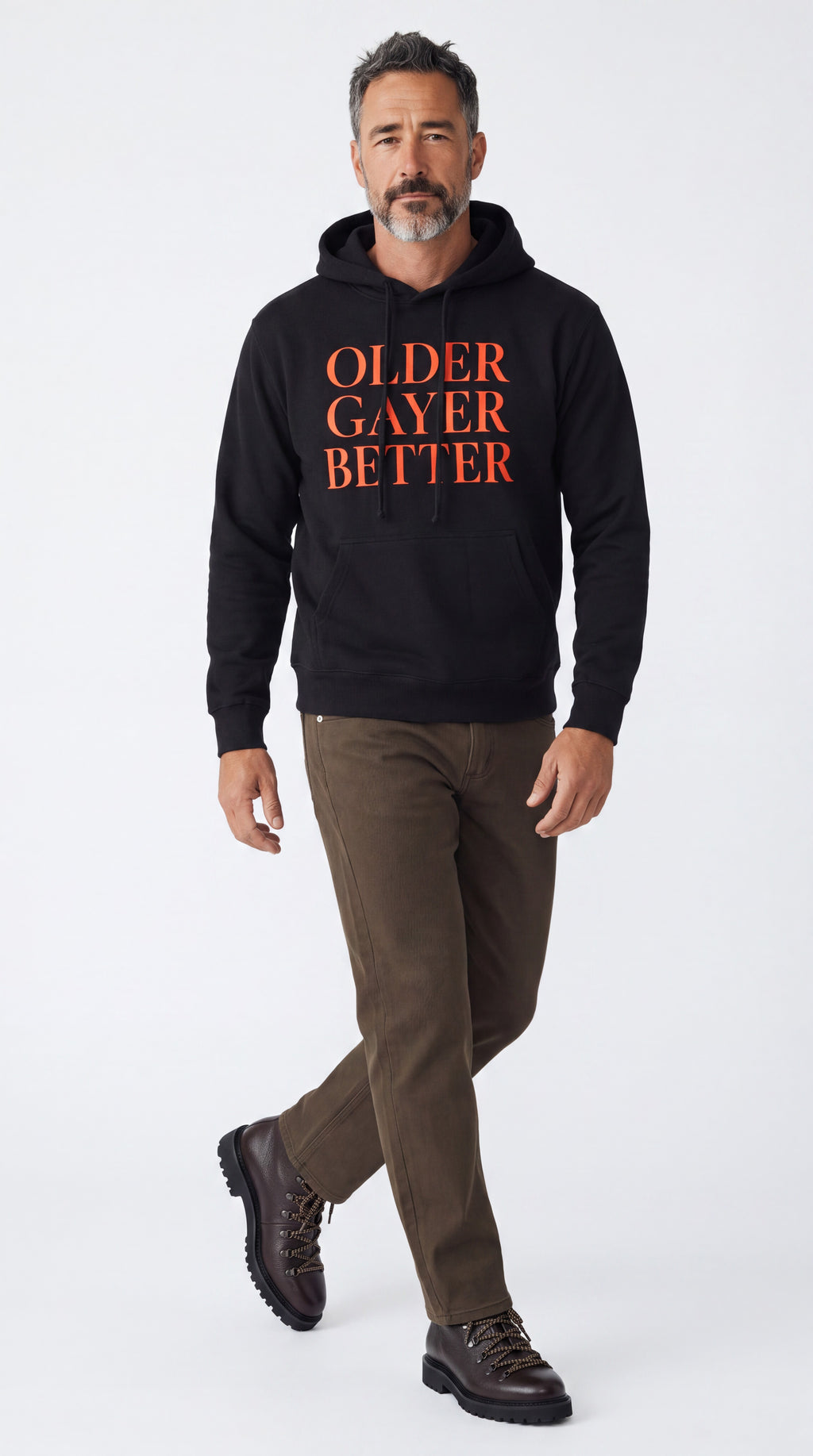 Unisex Heavyweight 100% Cotton Hoodie | OLDER GAYER BETTER