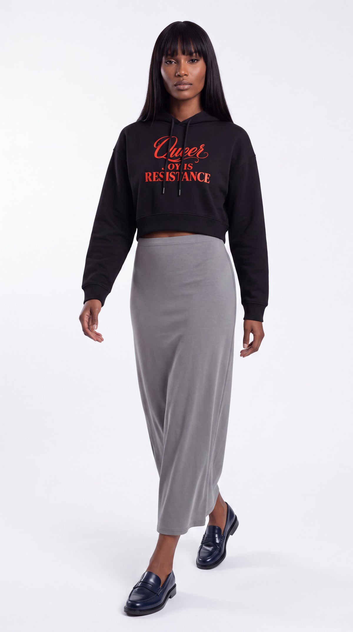 Women's Cropped Hoodie | QUEER JOY IS RESISTANCE