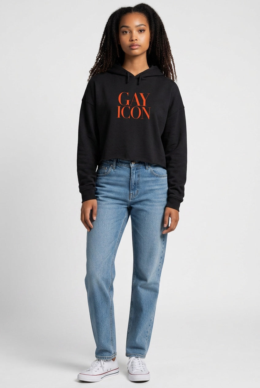 Cropped Women's Hoodie | GAY ICON | GAY ICON COLLECTION
