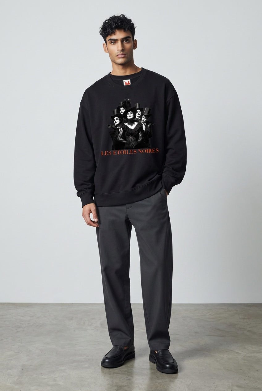 Drop Shoulder Heavyweight Sweatshirt — LES ÉTOILES NOIRES | Noir Edit