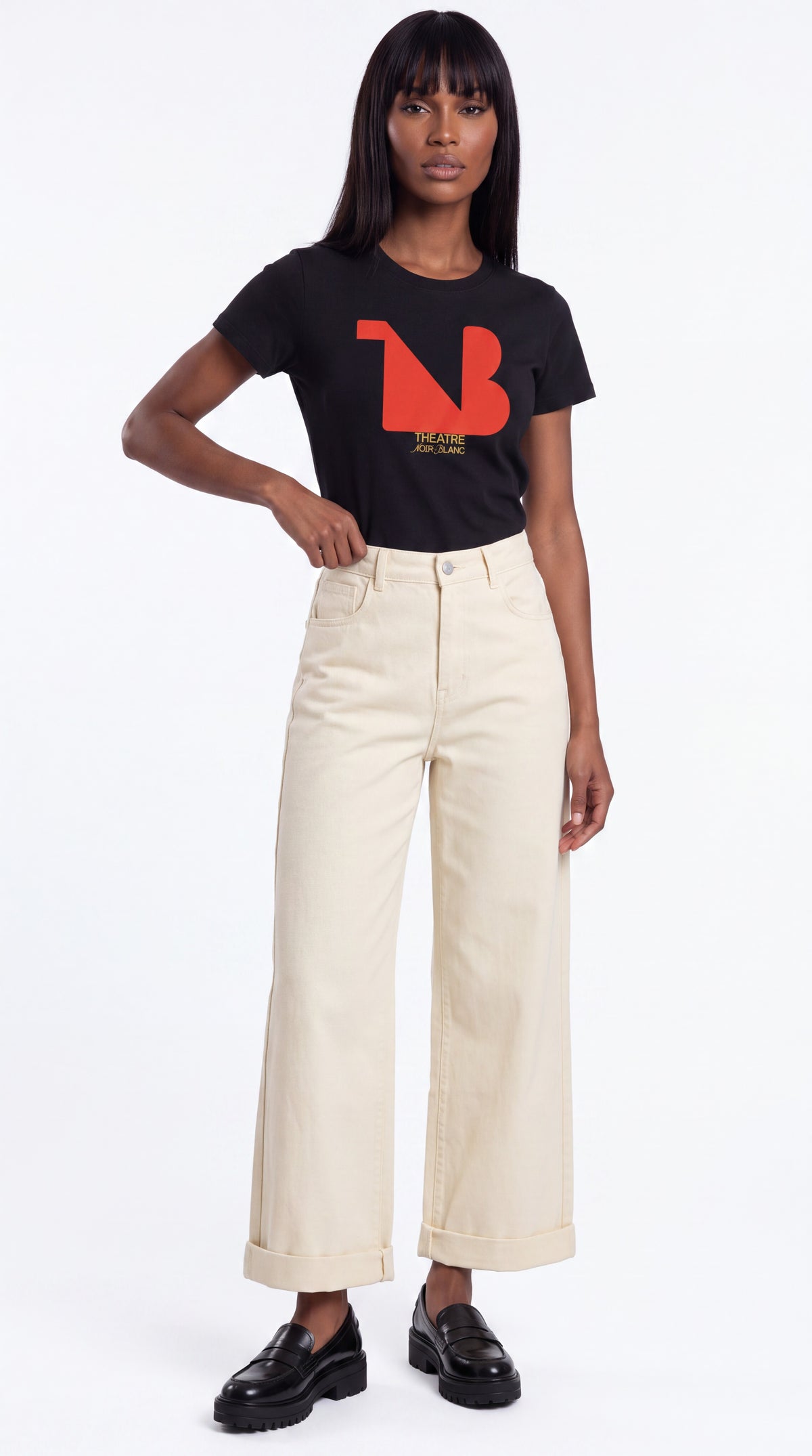 Women's Slim Fit Crewneck Tee Red Logo