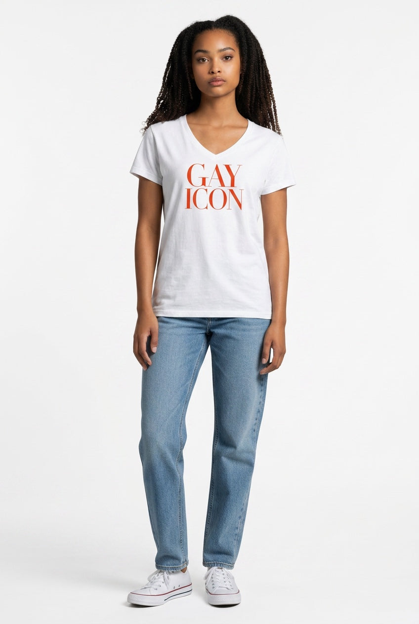 V-Neck Women's Tee Shirt | GAY ICON | GAY ICON COLLECTION