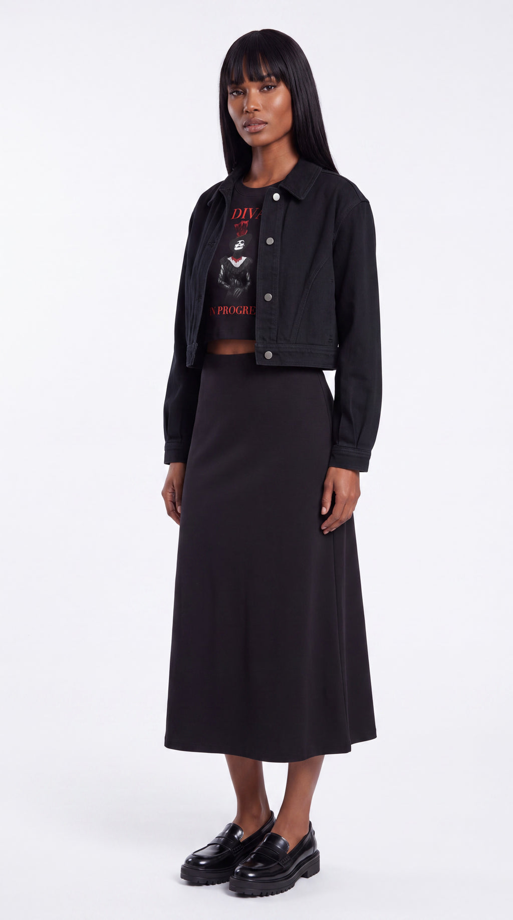 Women’s Crop Denim Jacket | LES ÉTOILES NOIRES
