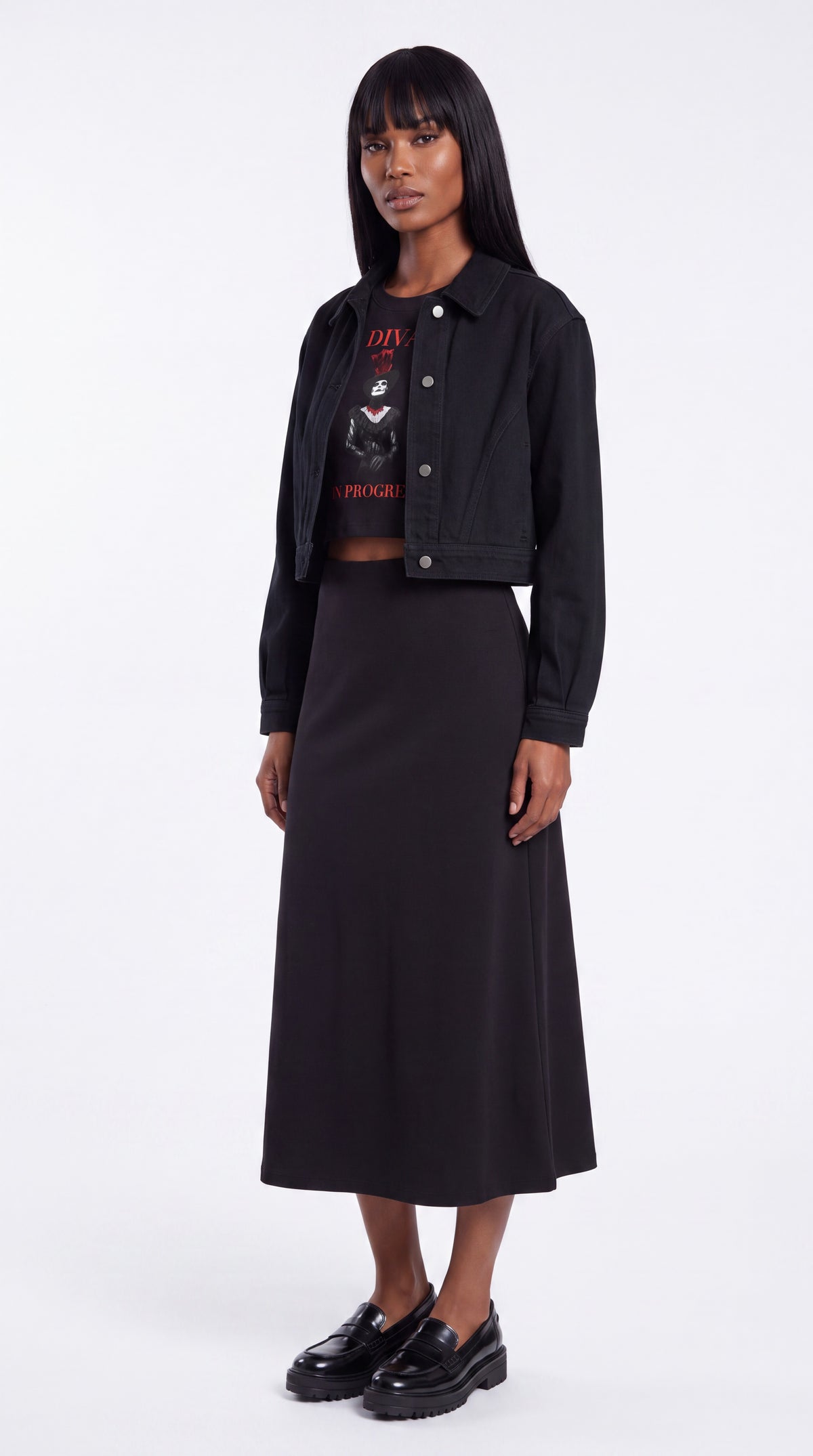 Women’s Crop Denim Jacket | LES ÉTOILES NOIRES