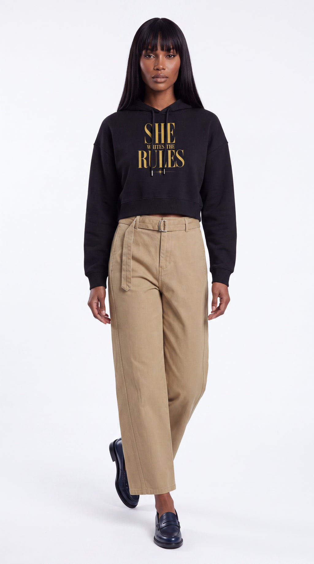 Women's Cropped Hoodie | SHE WRITES THE RULES