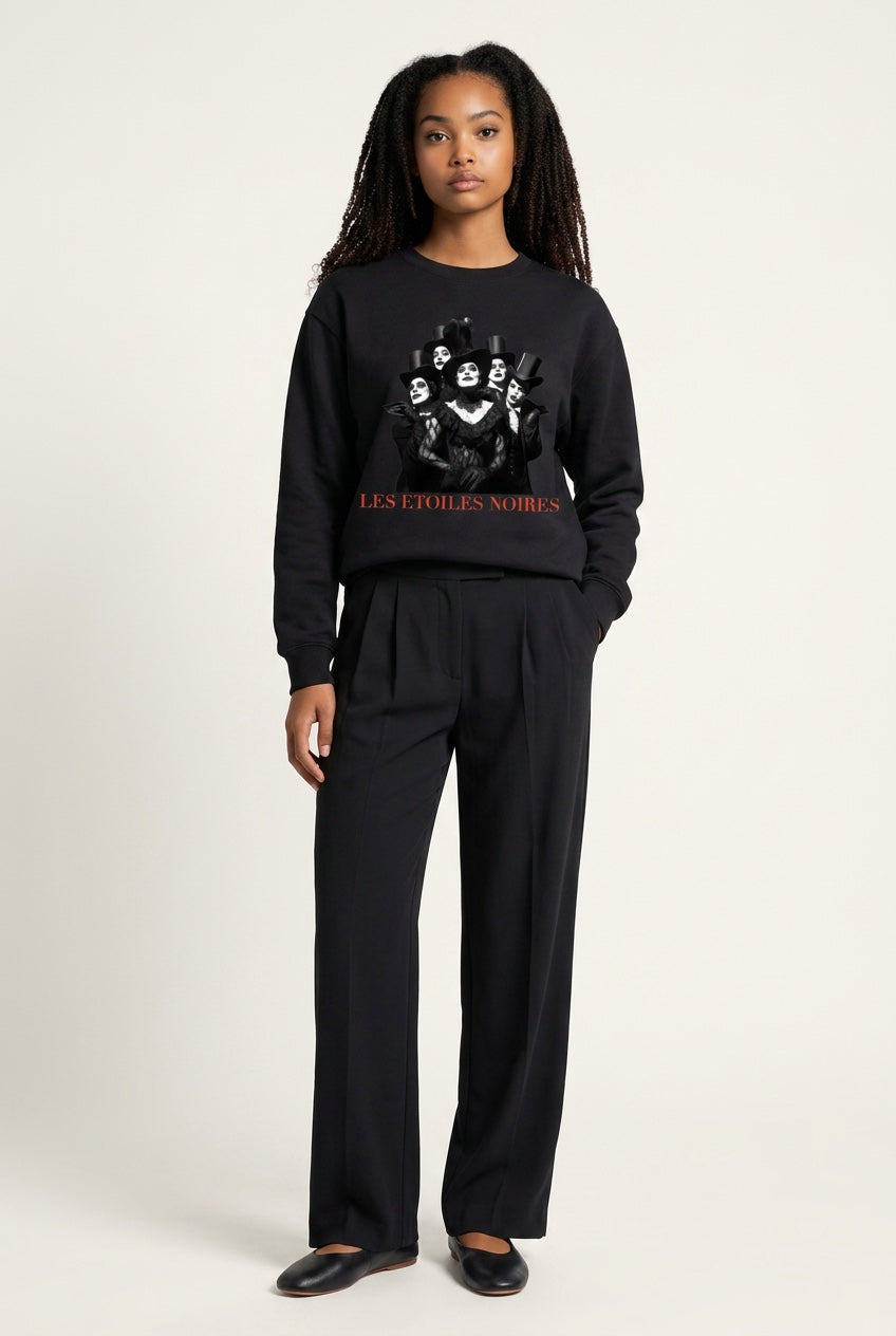 Batwing Sleeve Crop Tee — LES ÉTOILES NOIRES | Dark Feminine Fashion