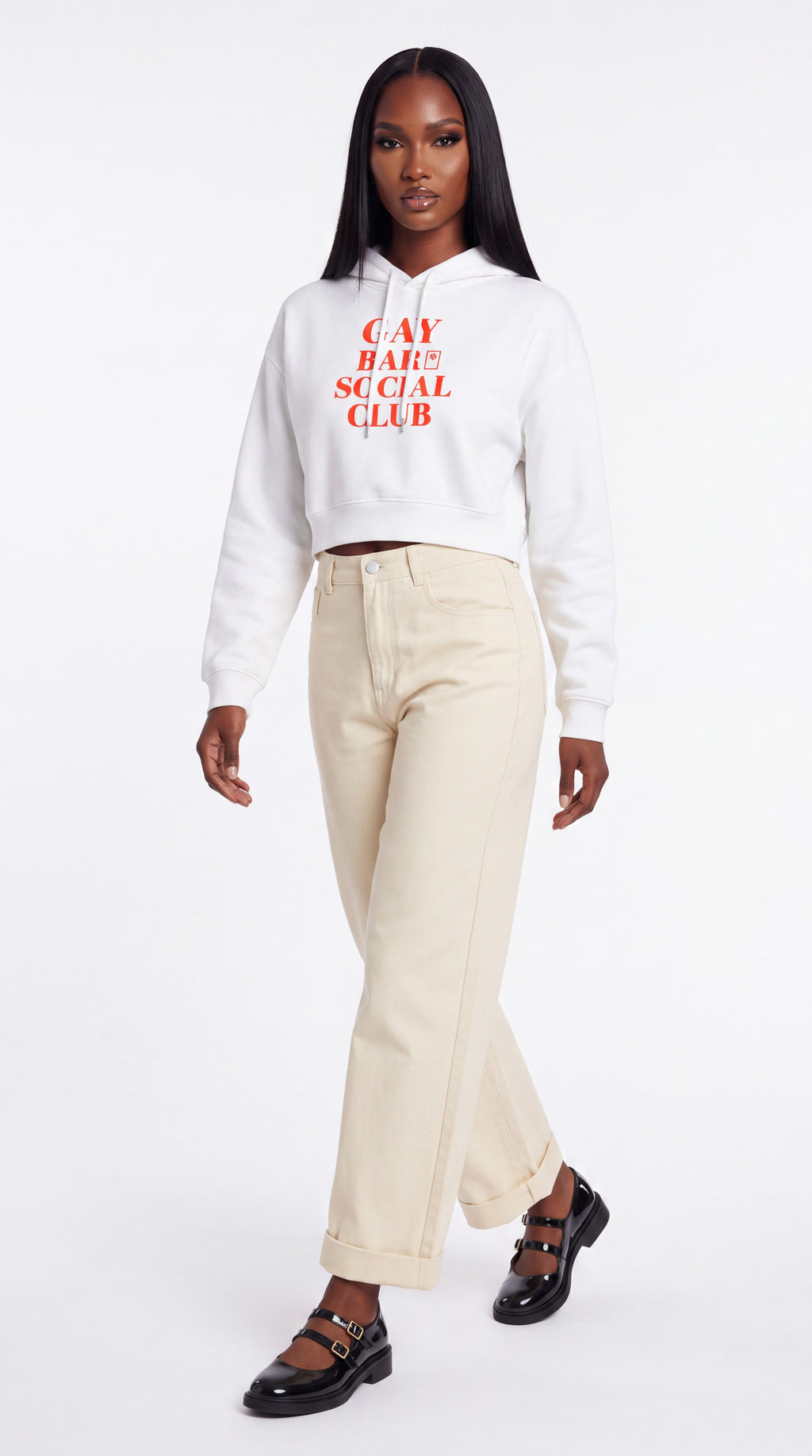Women's Cropped Hoodie | GAY BAR SOCIAL CLUB