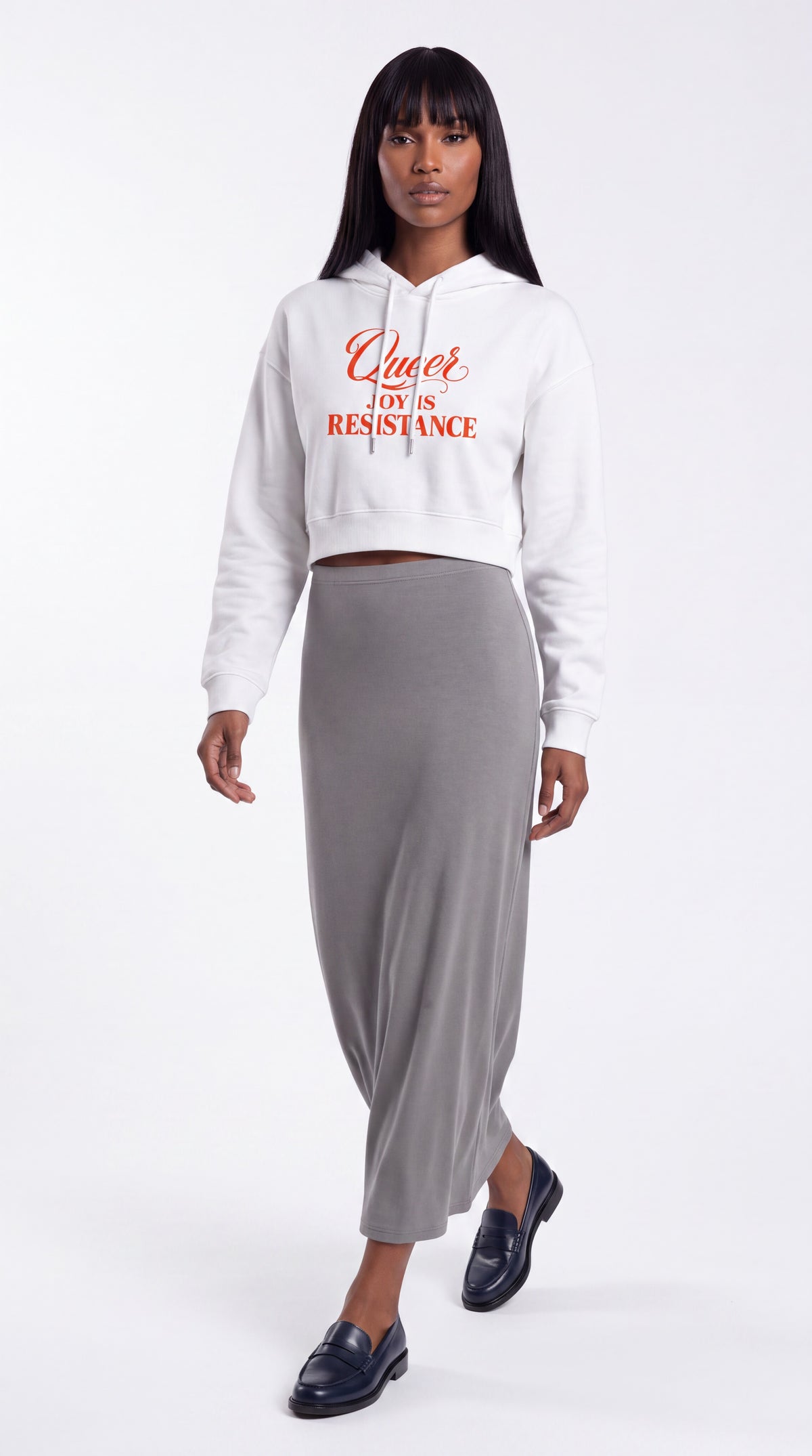Women's Cropped Hoodie | QUEER JOY IS RESISTANCE