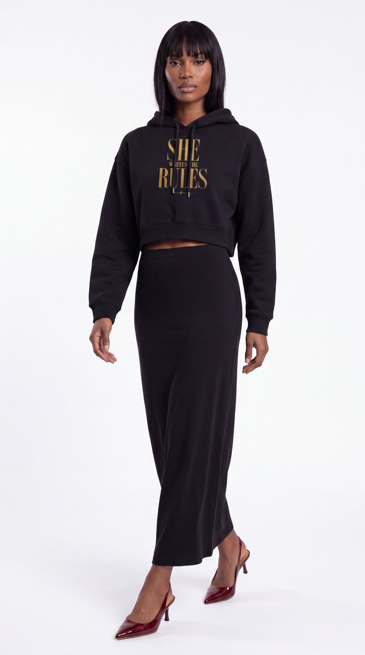 Women's Cropped Hoodie | SHE WRITES THE RULES