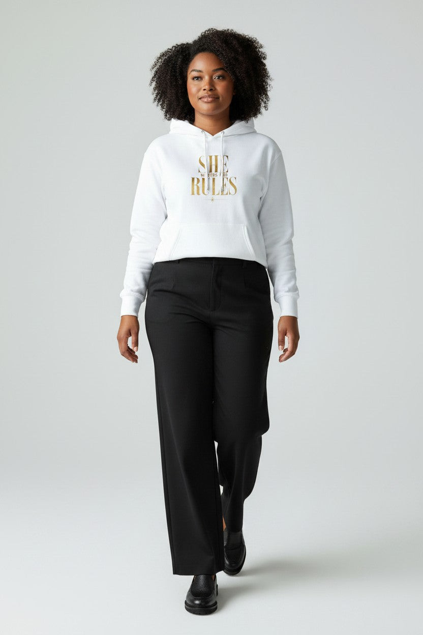 Premium Unisex Fleece Hoodie | SHE WRITES THE RULES | CONVERSATION COLLECTION
