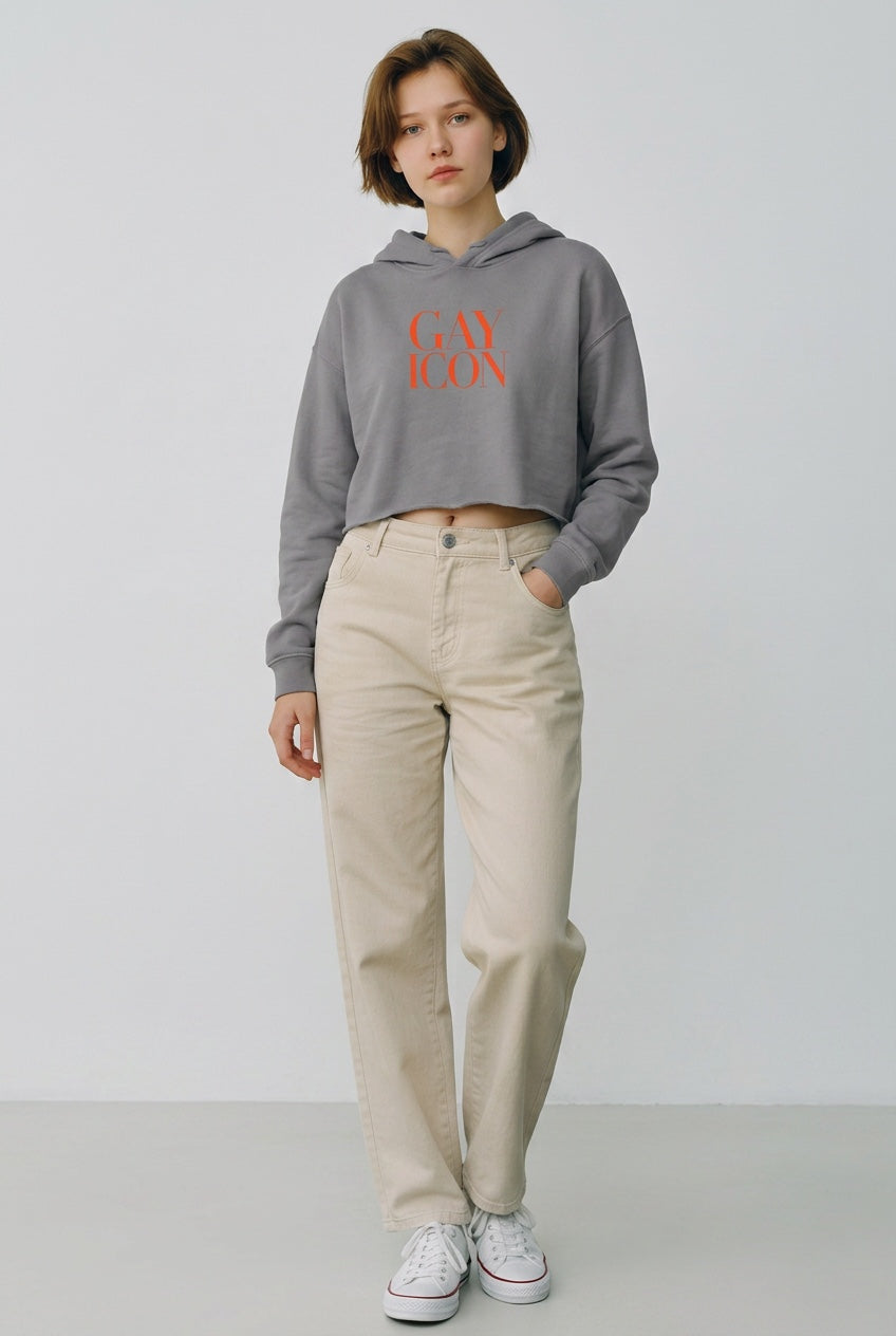 Cropped Women's Hoodie | GAY ICON | GAY ICON COLLECTION