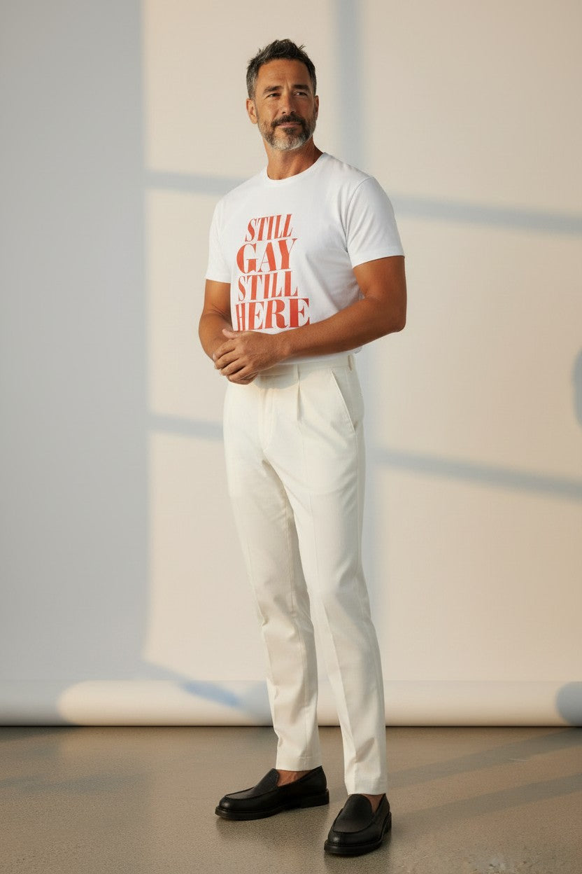 Crewneck Relaxed Fit Tee — STILL GAY STILL HERE | Gay Icon Collection