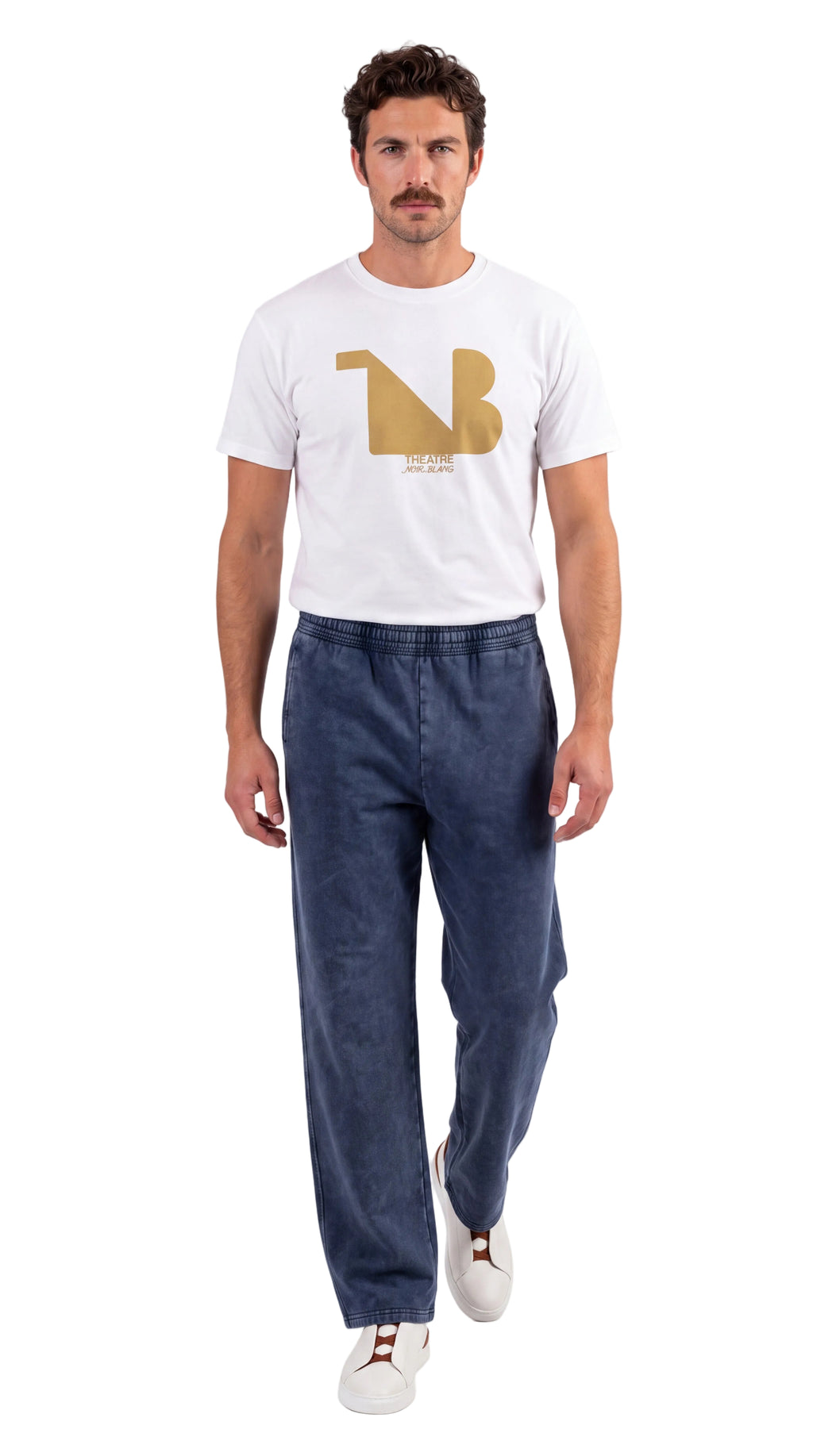 Unisex Seamless 100% Cotton Tee Gold Logo