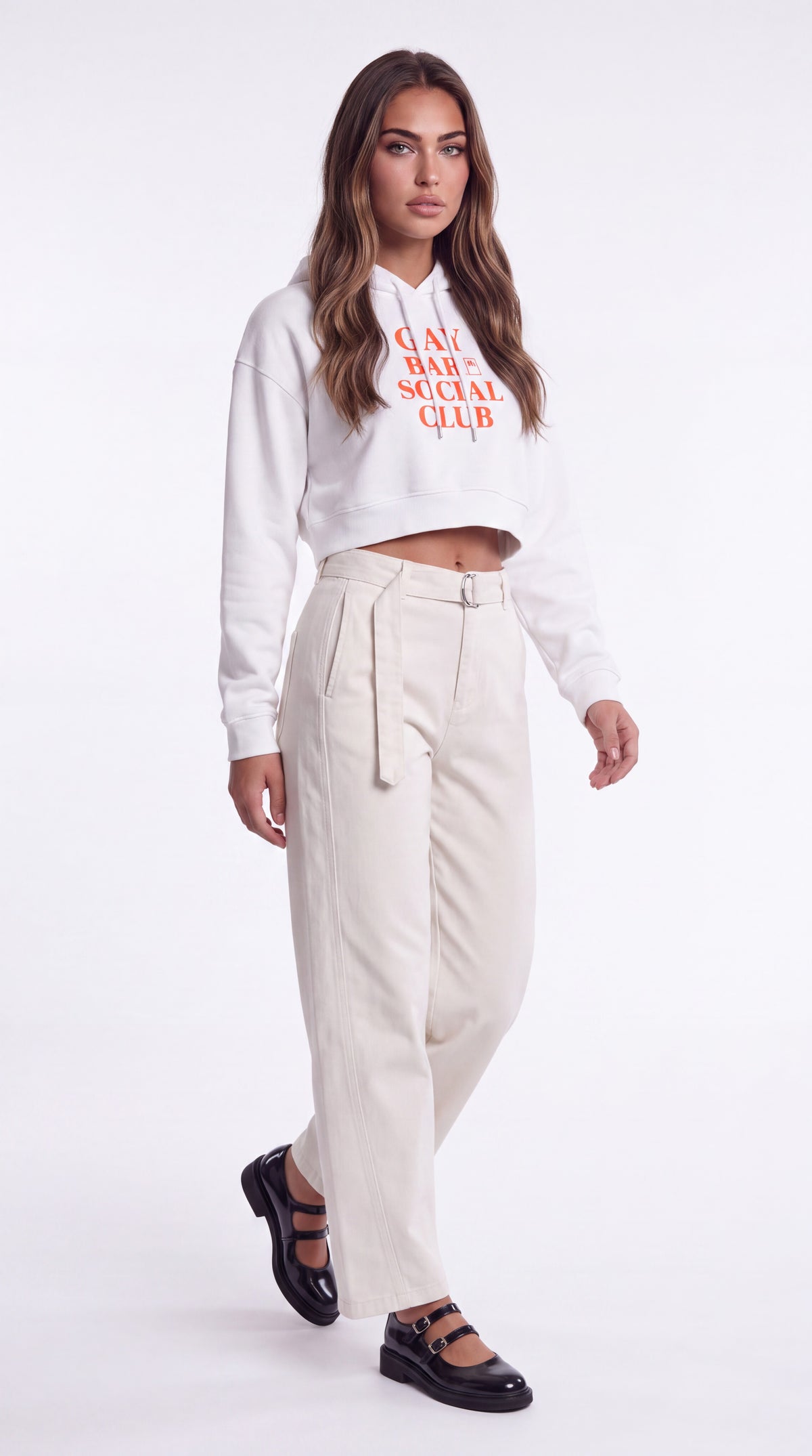 Women's Cropped Hoodie | GAY BAR SOCIAL CLUB
