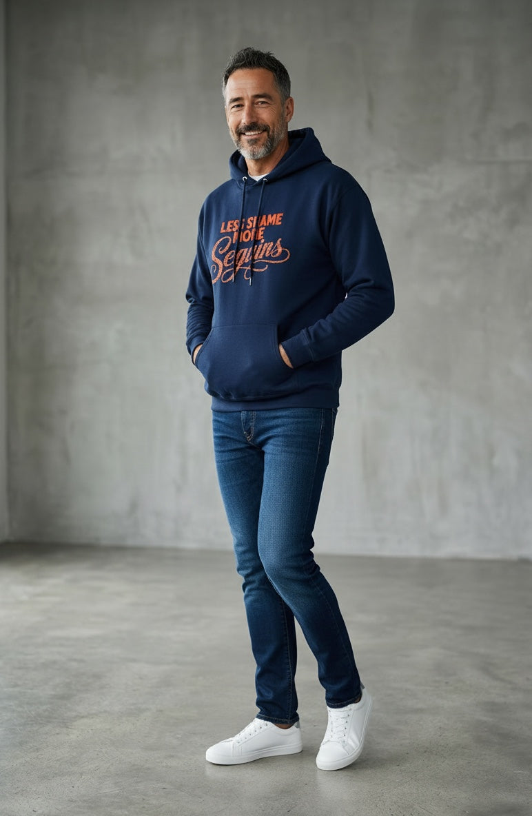 Heavyweight Fleece Hoodie | LESS SHAME MORE SEQUINS | CONVERSATION COLLECTION