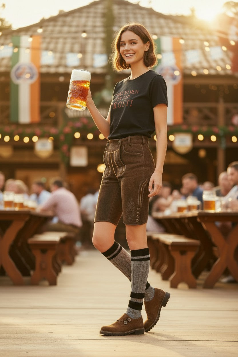 Women's Crewneck Tee | I LIKE MY MEN ON TAP PROST! | CONVERSATION COLLECTION
