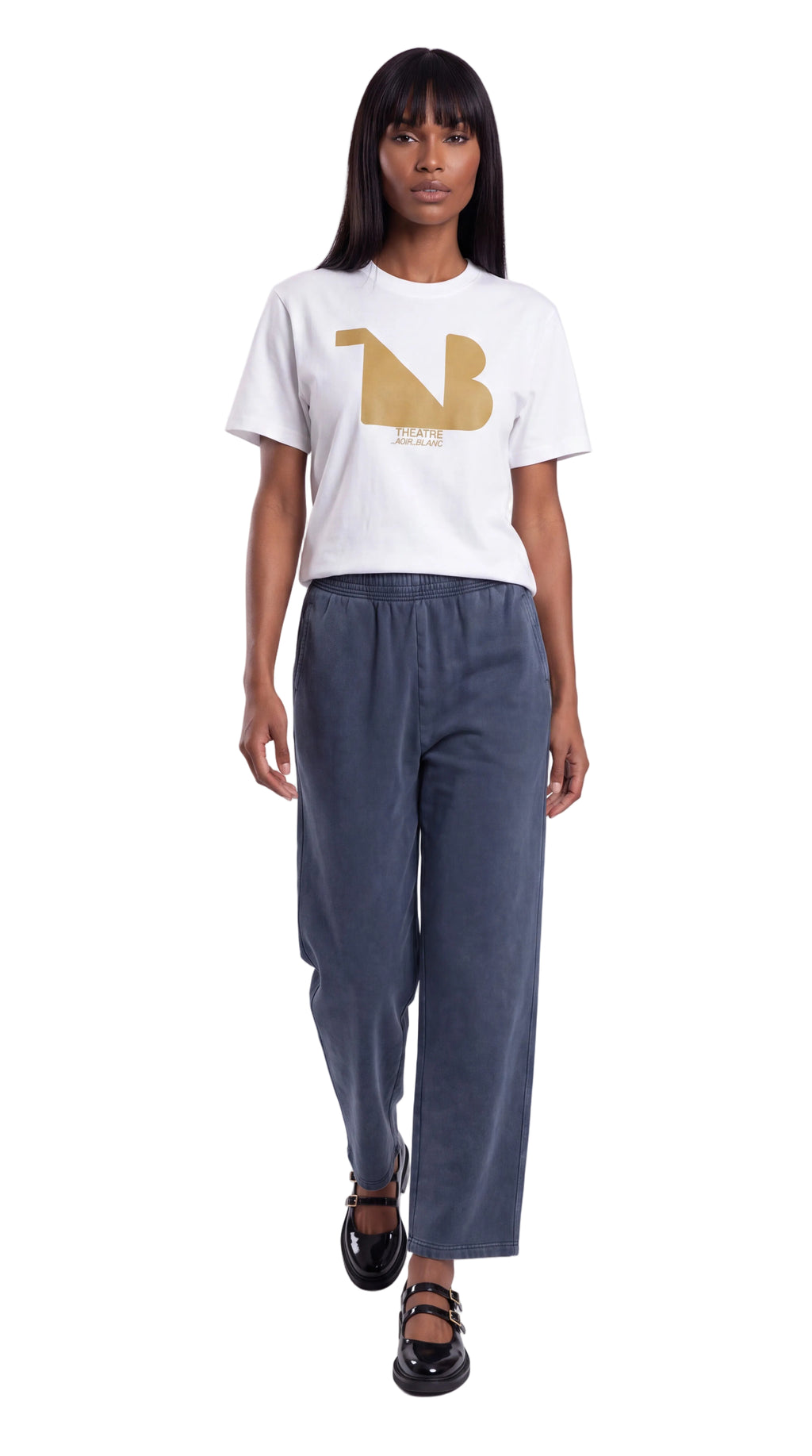 Unisex Seamless 100% Cotton Tee Gold Logo