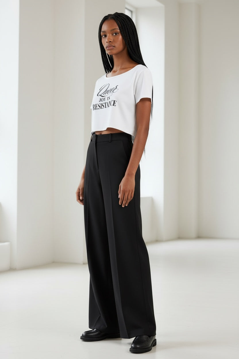 Off-Shoulder Rolled Hem Cotton T-Shirt |QUEER JOY IS RESISTANCE | CONVERSATION COLLECTION