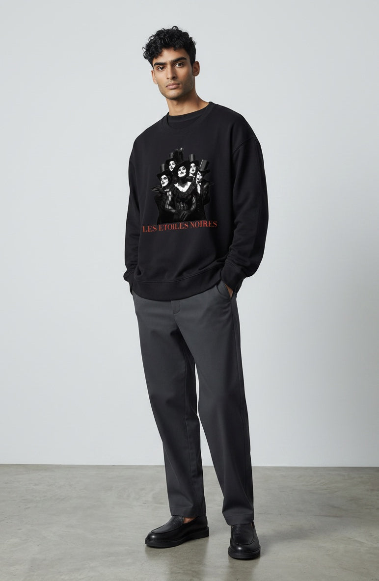 Drop Shoulder Heavyweight Sweatshirt — LES ÉTOILES NOIRES | Noir Edit