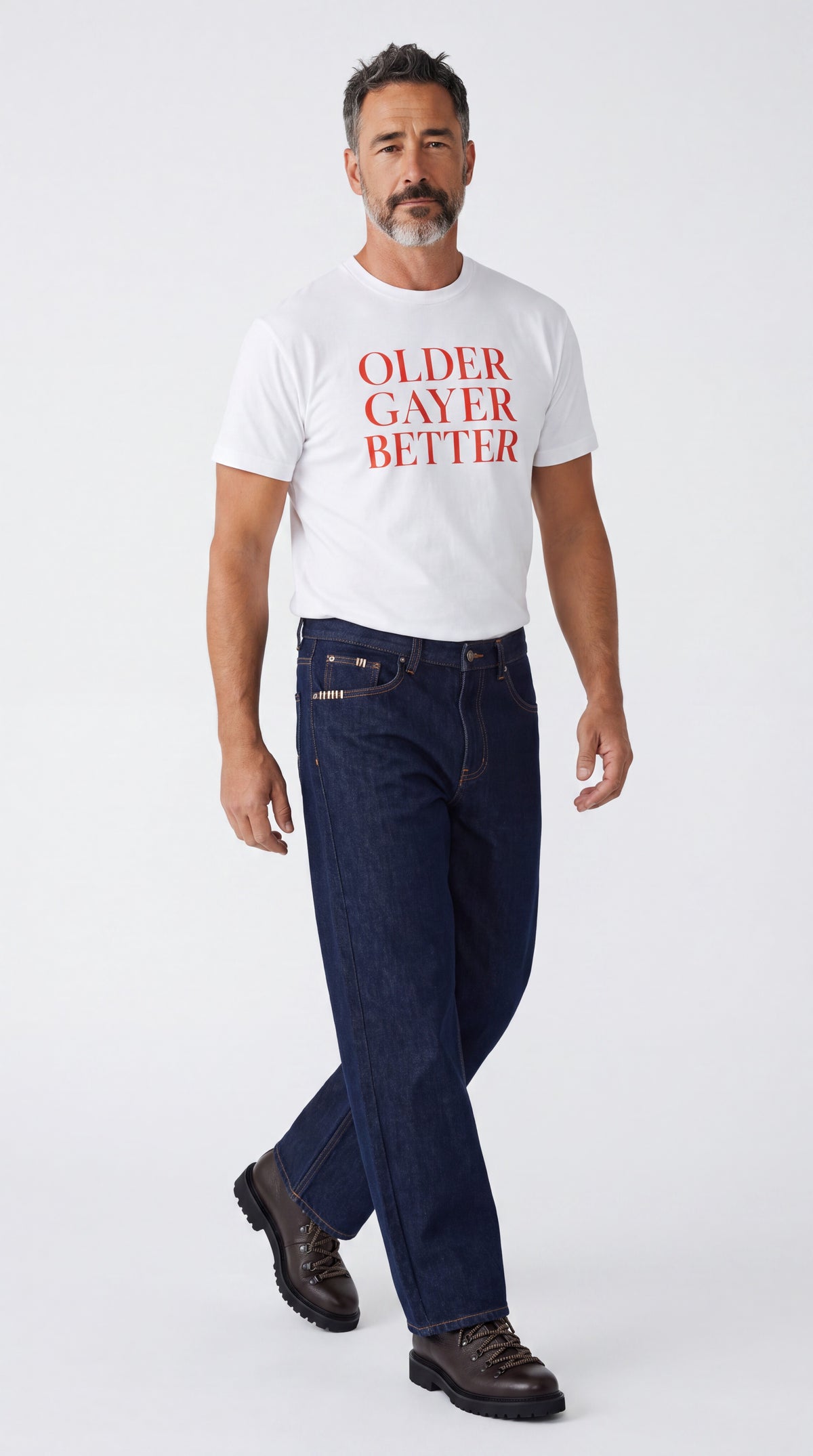 Unisex Seamless 100% Cotton Tee | OLDER GAYER BETTER
