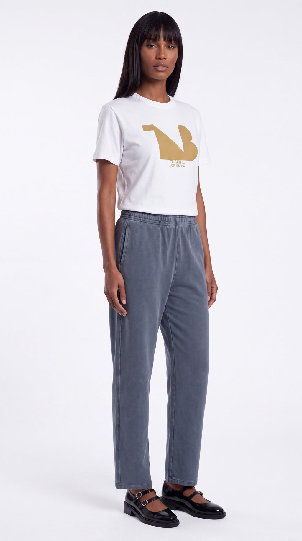 Unisex Seamless 100% Cotton Tee Gold Logo
