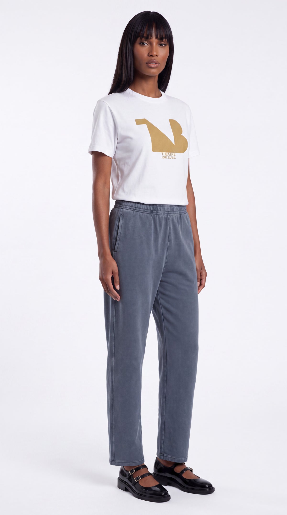 Unisex Seamless 100% Cotton Tee Gold Logo