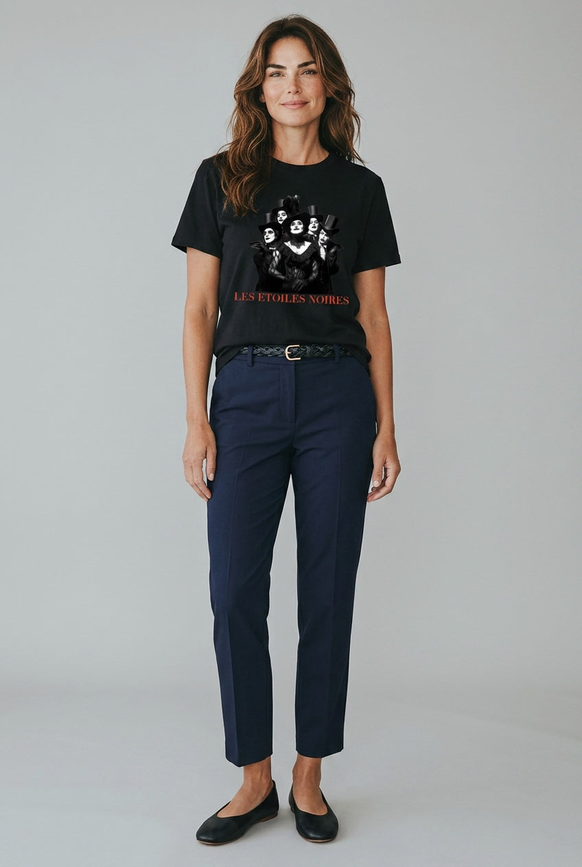 Oversized Grafik-T-Shirt — LES ÉTOILES NOIRES | Noir Streetwear