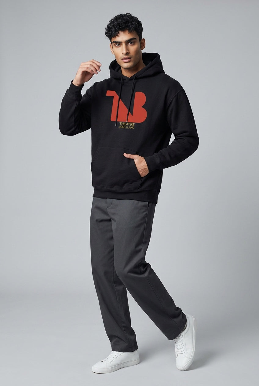 Theatre-Inspired Statement Hoodie — THEATRE NOIR BLANC | Noir Aesthetic