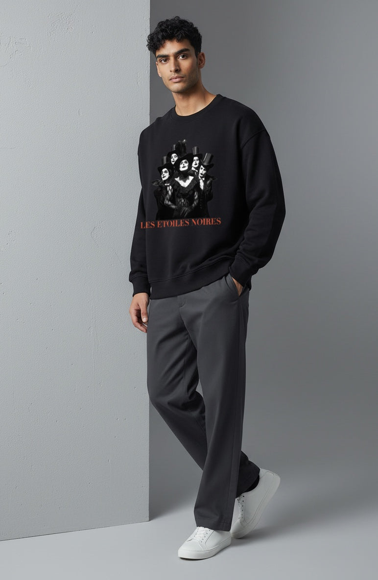 Drop Shoulder Heavyweight Sweatshirt — LES ÉTOILES NOIRES | Noir Edit