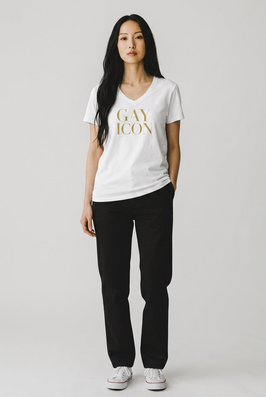 V-Neck Women's Tee — GAY ICON | Gay Icon Collection
