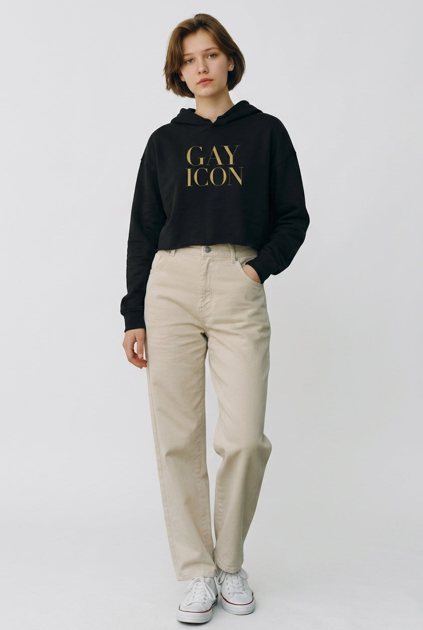 Cropped Women's Hoodie | GAY ICON | GAY ICON COLLECTION