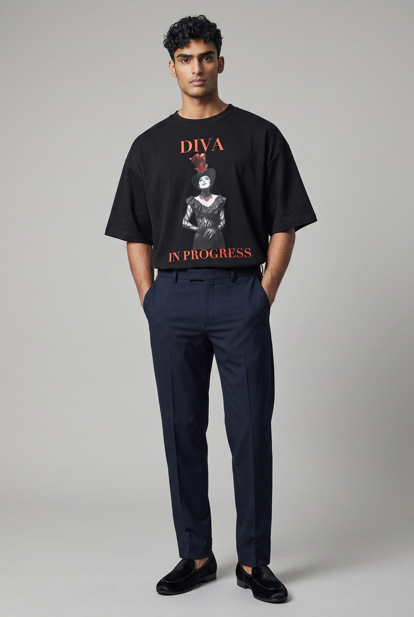 Oversized One-Piece Boxy Tee — DIVA IN PROGRESS | Statement Streetwear