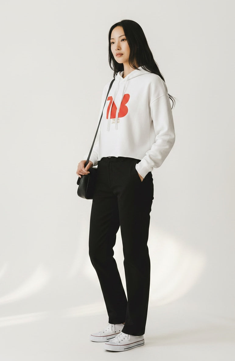 THEATRE NOIR BLANC Women's Signature Cropped Hoodie
