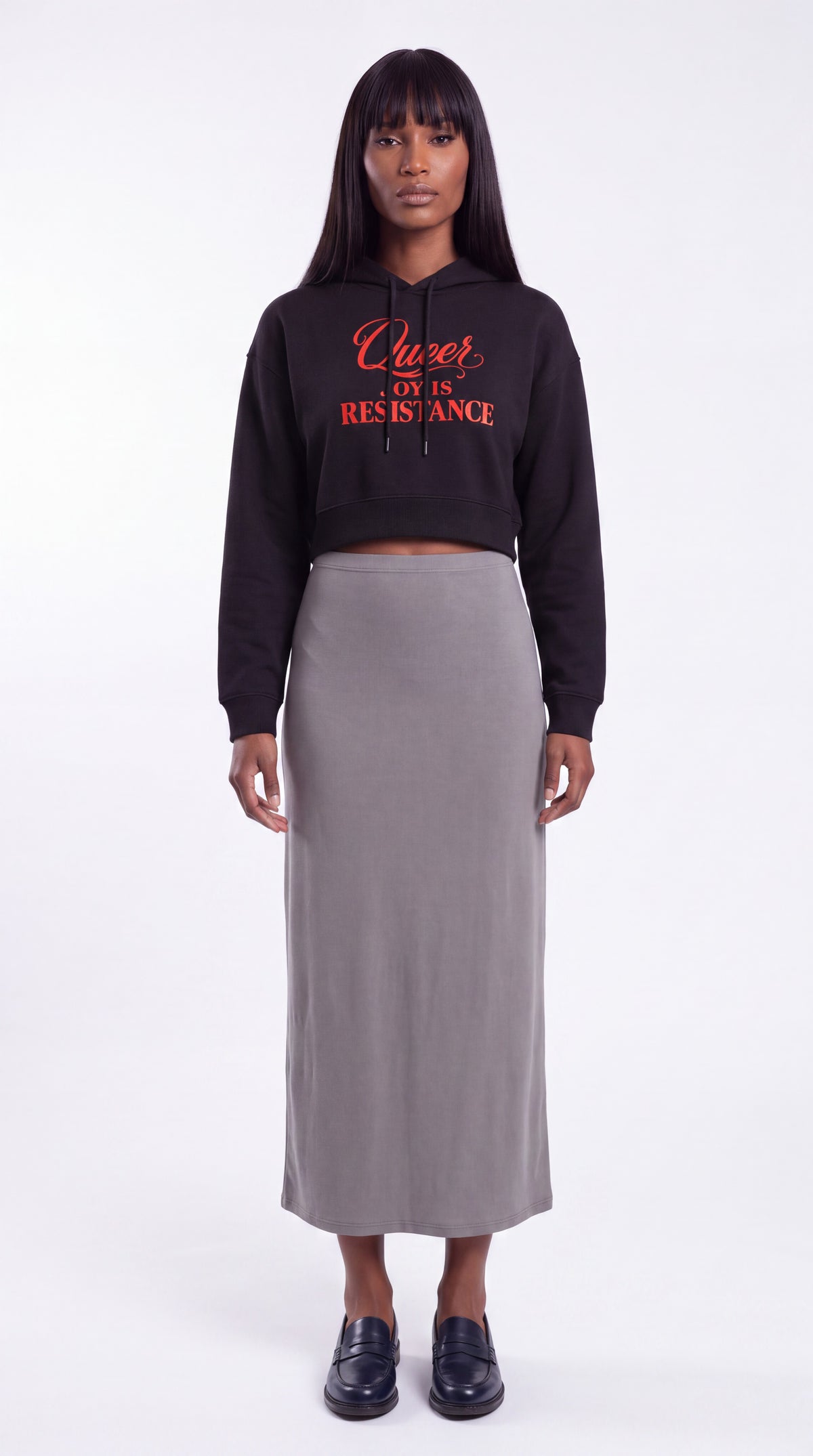 Women's Cropped Hoodie | QUEER JOY IS RESISTANCE